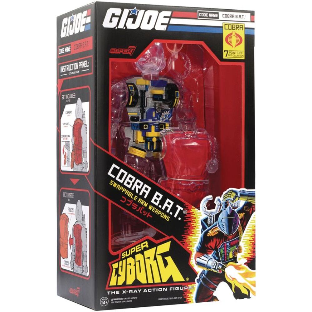 Super7 - G.I. Joe Super Cyborg - Cobra B.A.T. (Clear)  COLLECTIBLES